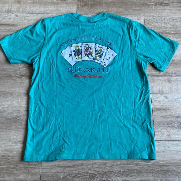 Tommy Bahama T Shirt Give it to me straight card deck logo men’s t shirt - Picture 2 of 7